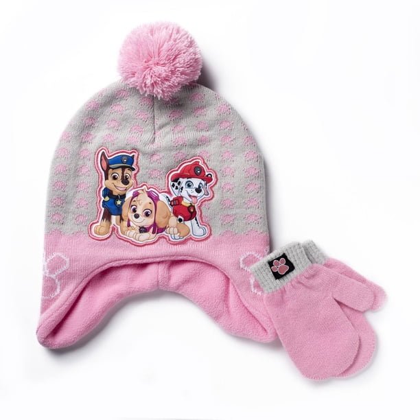 Tour De Controle Pat Patrouille Ensemble Hiver Paw Patrol - Bonnet, Écharpe Et Gants Garçon - Taille Unique - Cadeau Enfant Accessoire Hiver Garçon