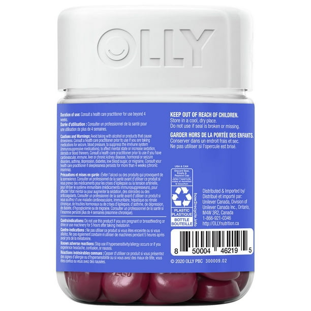 OLLY Extra Strength Sleep Blackberry Zen Gummy Supplement, 50 gummies 