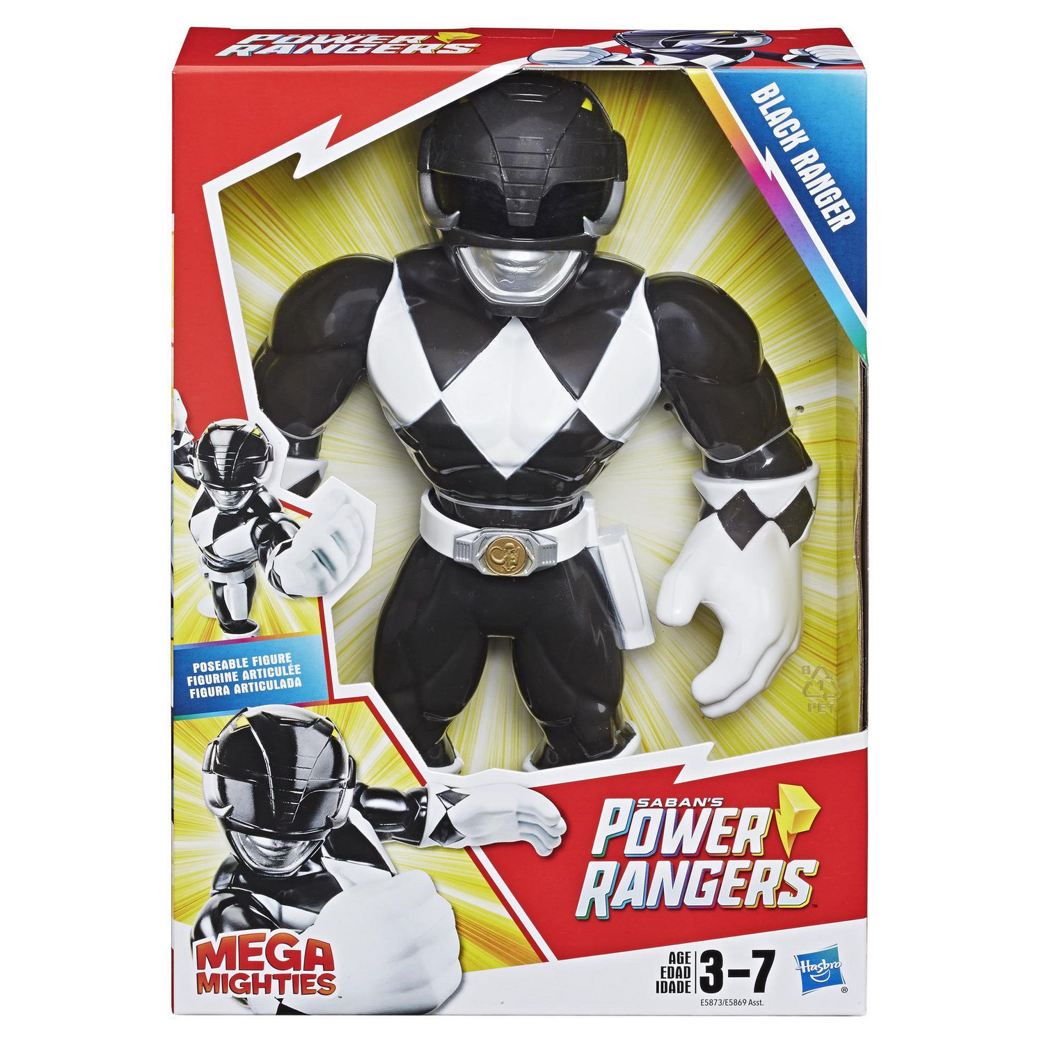 Playskool Heroes Mega Mighties Power Rangers Black Ranger 10 Inch Figure Walmart Canada
