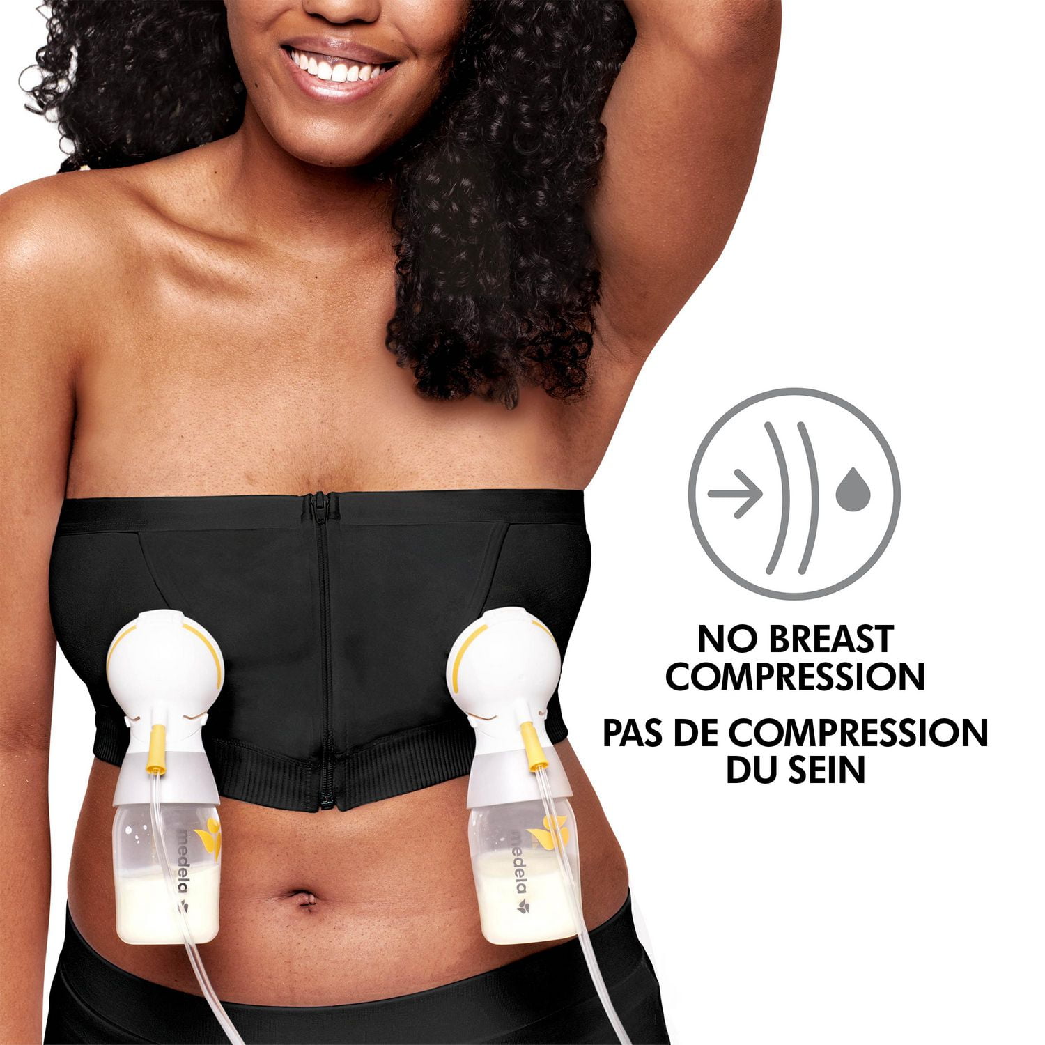 Medela Hands Free Pumping Bustier, Easy Expressing Pumping Bra with  Adaptive Stretch for Perfect Fit