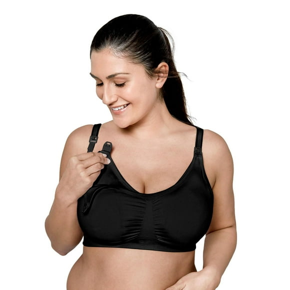 Medela 3 in 1 Nursing and Pumping Bra | Breathable, Lightweight for Ultimate Comfort when Feeding, Electric Pumping or In-Bra Pumping, Black Large