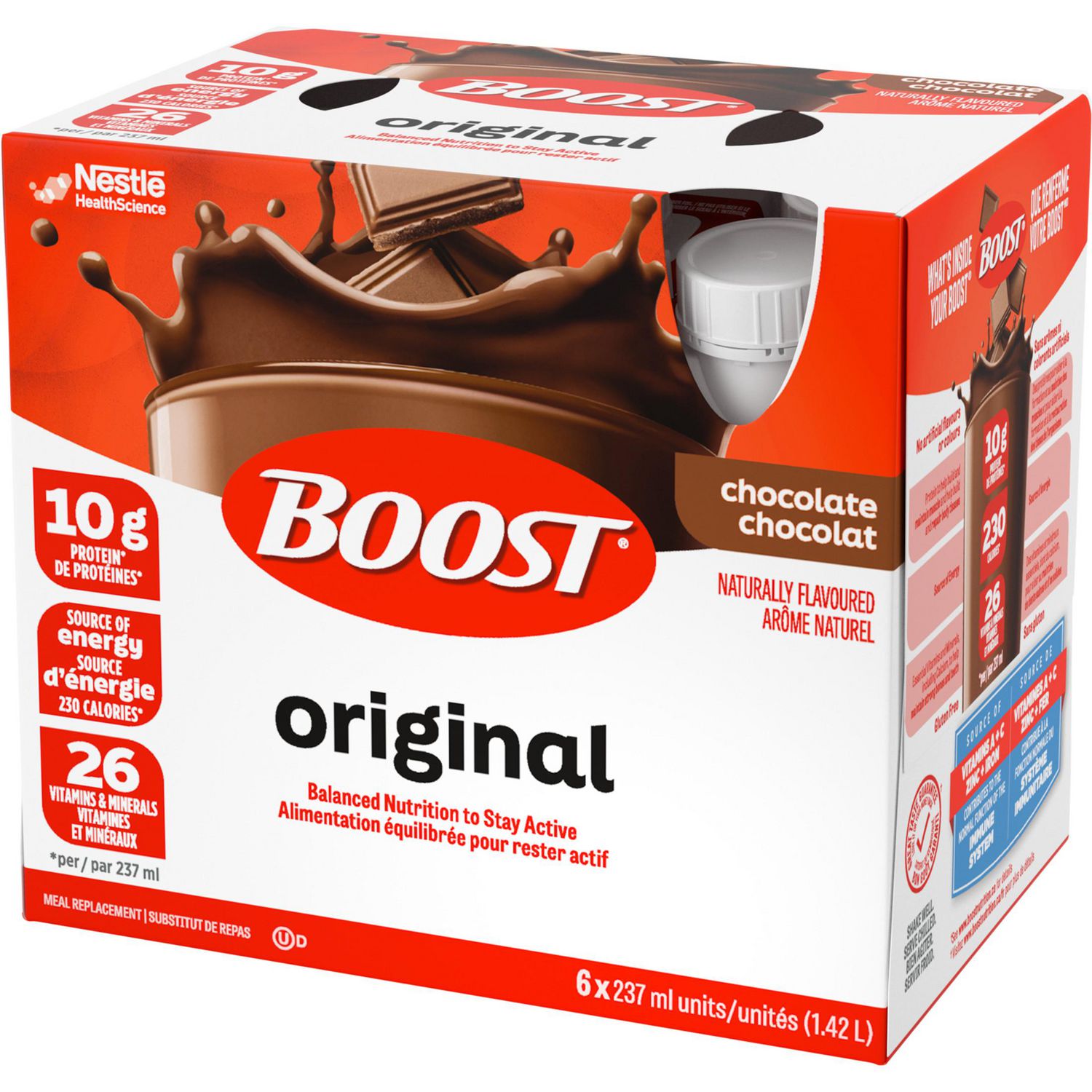 BOOST Original Meal Replacement Drink – Chocolate, 6 x 237 ml | Walmart  Canada