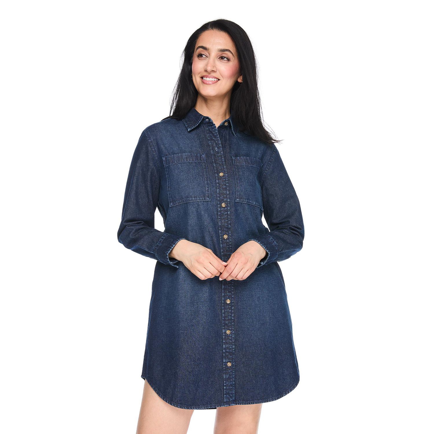 Robe-chemise en denim lavé Iyla pour femmes