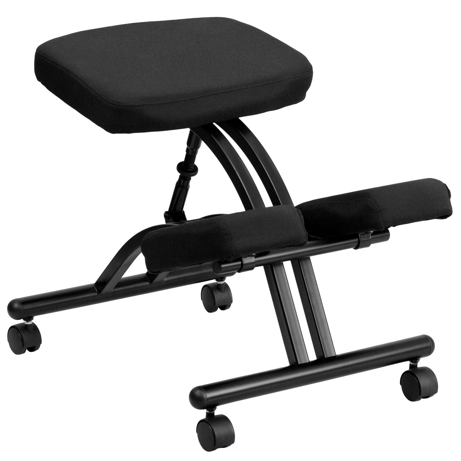 Mobile Ergonomic Kneeling Office Chair in Black Fabric | Walmart Canada