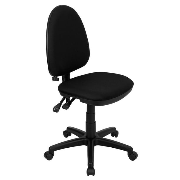 Fauteuil de bureau avec accoudoir rabattable chaise de bureau en toile  siège pivotant à 360° support lombaire réglable g