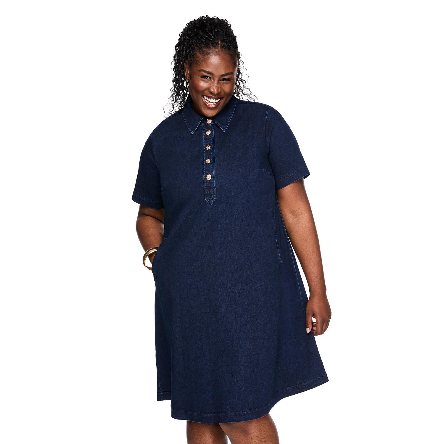 lane bryant denim dress Women's Plus Daphne Bridgerton Iconic Blue Silk Satin Colors:Light Sage 794 Sleeveless denim shirt dress FUSHCIA