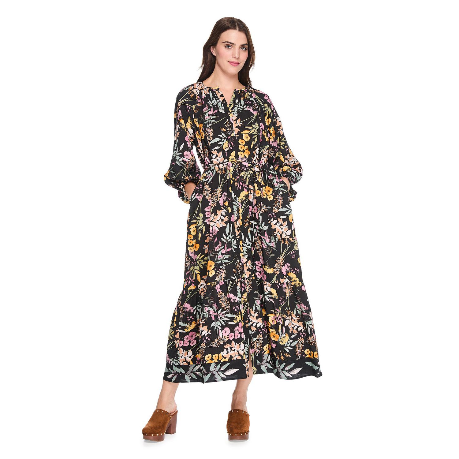 Robe longue imprimée George pour femmes