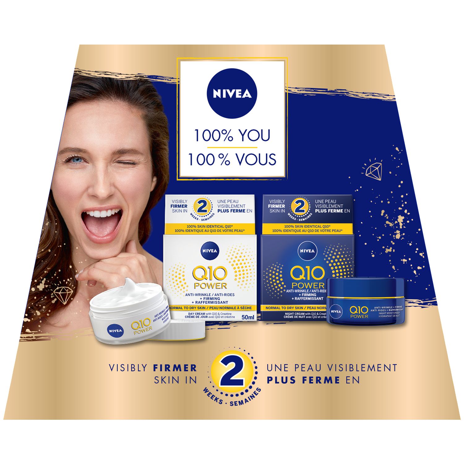 NIVEA Q10 Power Anti-Wrinkle + Firming Day & Night Face Cream Gift Set