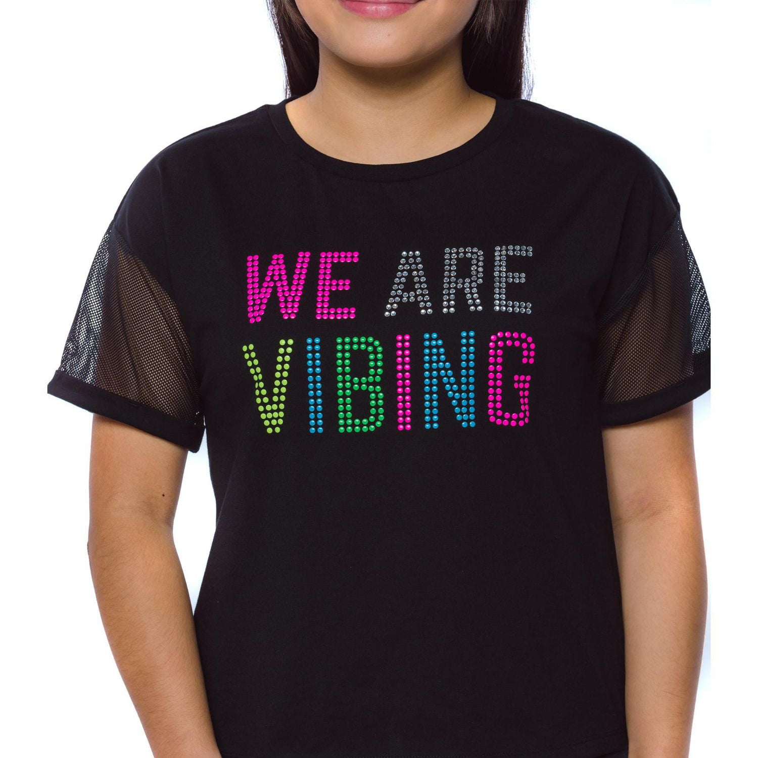 Girls Mini Pop Kids We Are Vibing T-Shirt