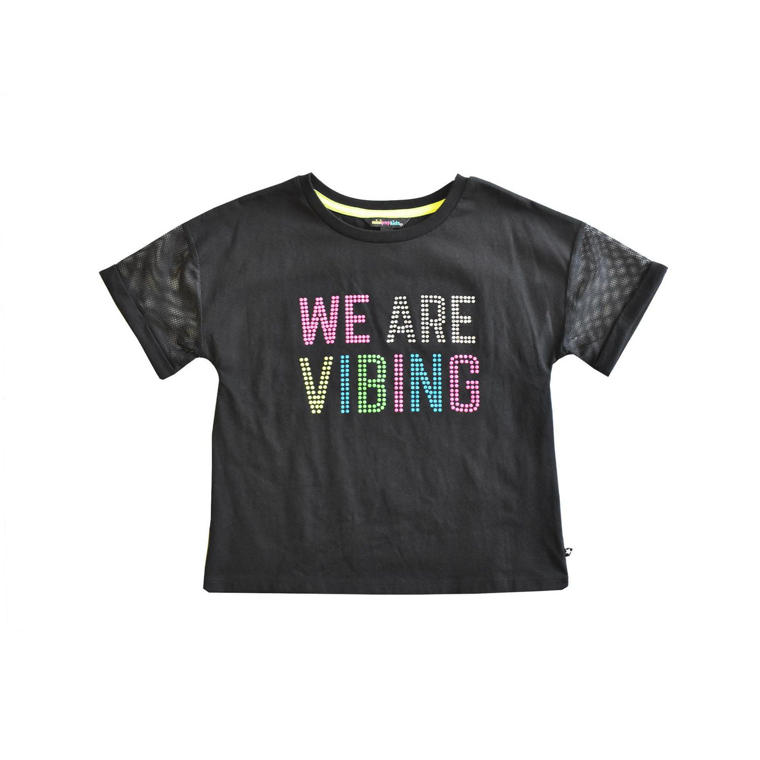 T-shirt Mini Pop Kids We Are Vibing pour filles