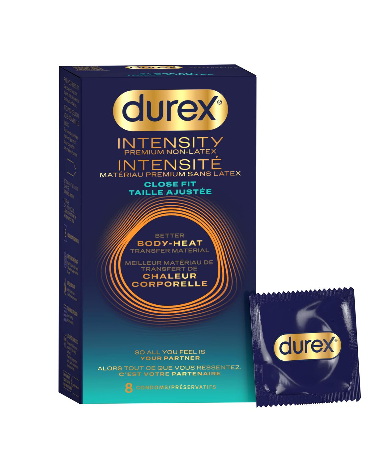 Durex® Condom, Close Fit Intensity, 8 condoms