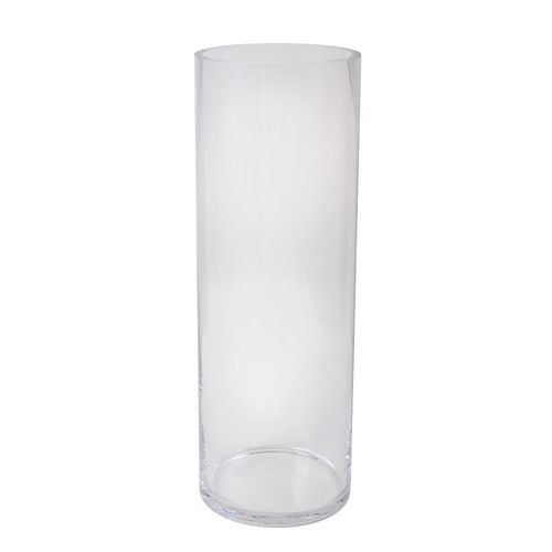 Vase cylindrique en verre 15,75 po