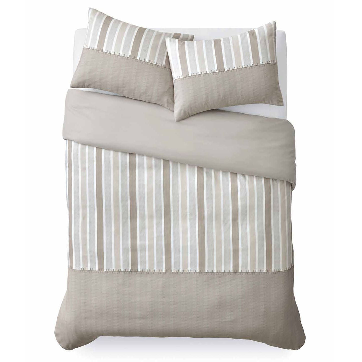 Mainstays Stripe Tan Duvet Cover Set Canada Mainstays Stripe Tan Duvet Cover Set Image 1 Of Zoomed