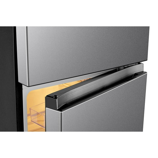 Hisense 3.1-cu ft Counter-depth Freestanding Mini Fridge Freezer  Compartment (Sliver) ENERGY STAR in the Mini Fridges department at