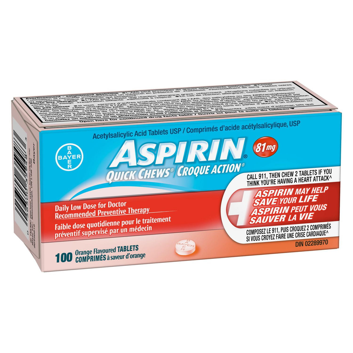 ASPIRIN 81mg, Daily Low Dose Quick Chews
