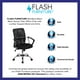 Chaise de travail pivotante en maille noire à dossier mi-hauteur avec bande de soutien lombaire double et appuis-bras – image 4 sur 9