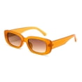 thumbnail image 1 of No Boundaries Women's Apricot Rectangle Sunglasses, 1 of 3
