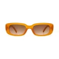 thumbnail image 2 of No Boundaries Women's Apricot Rectangle Sunglasses, 2 of 3