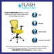 Chaise de travail pivotante en maille jaune à dossier mi-hauteur avec base chromée et appuis-bras – image 4 sur 9