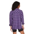 thumbnail image 3 of No Boundaries Women's Oversized Flannel Shirt, 3 of 6