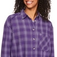 thumbnail image 4 of No Boundaries Women's Oversized Flannel Shirt, 4 of 6