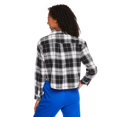 thumbnail image 3 of No Boundaries Women's Cropped Flannel Shirt, 3 of 6