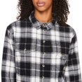 thumbnail image 4 of No Boundaries Women's Cropped Flannel Shirt, 4 of 6