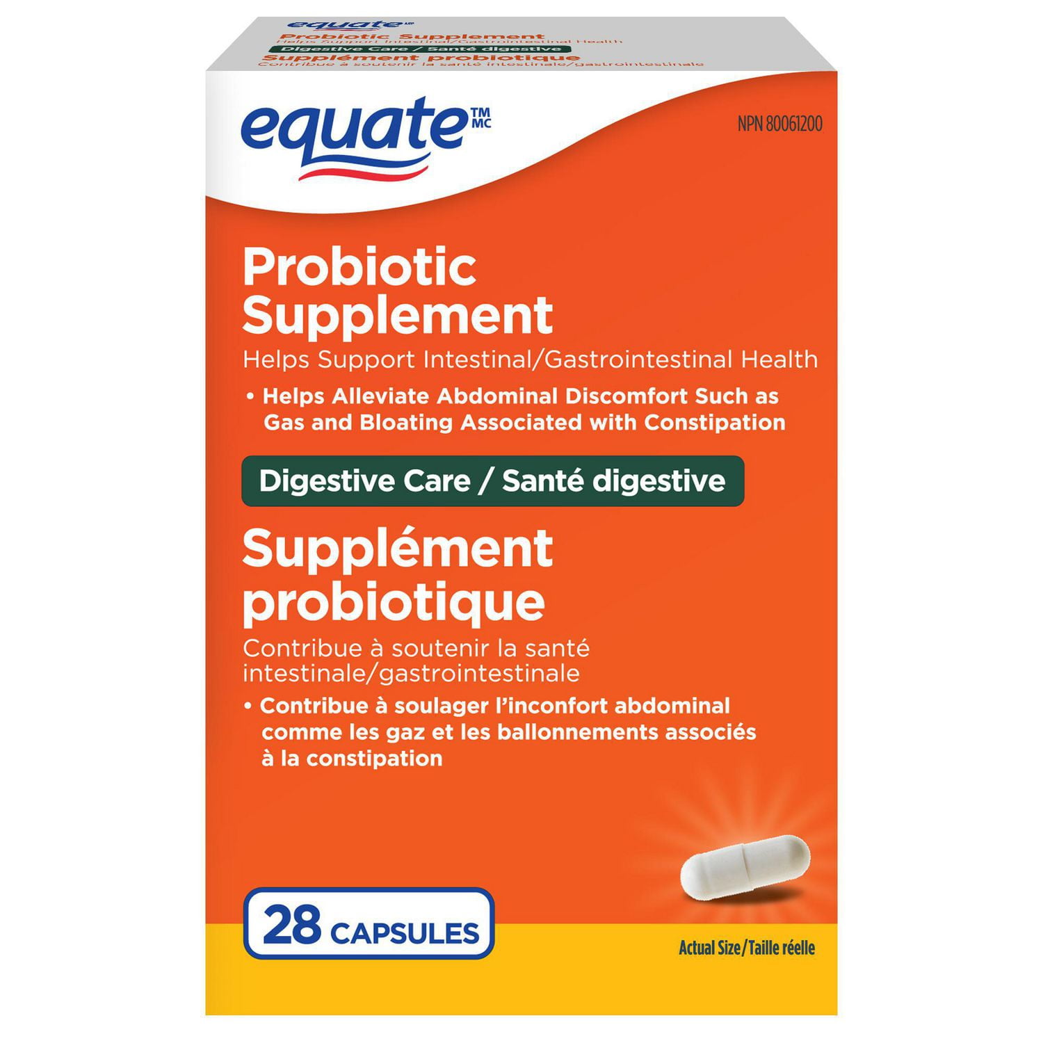 Equate Probiotic Supplement, 28 Capsules