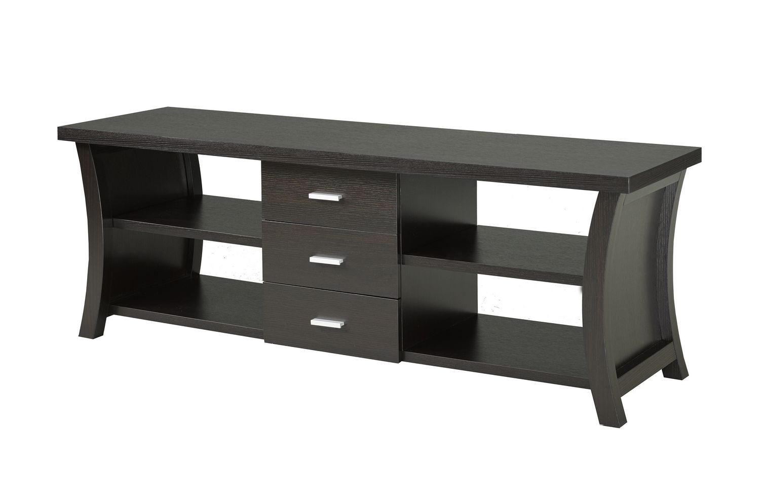 Brassex Inc Brassex 60'' TV Stand with Storage, Dark Cherry Walmart