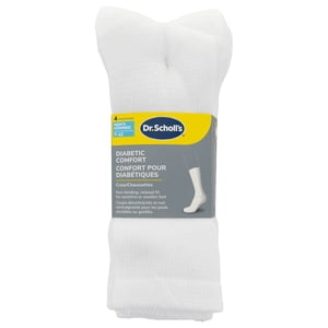 Dr.Scholl's Men's Diabetes & Circulatory Crew Socks, Pack of 4
