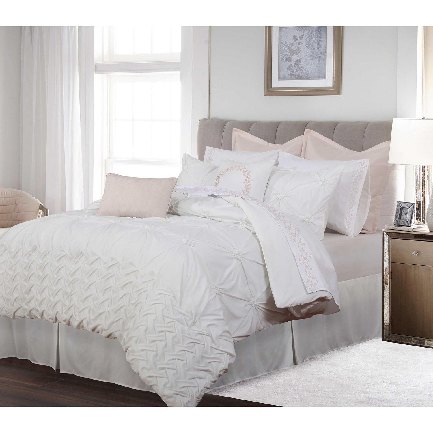 Mainstays Grey Reversible Comforter Double/Queen, comforter