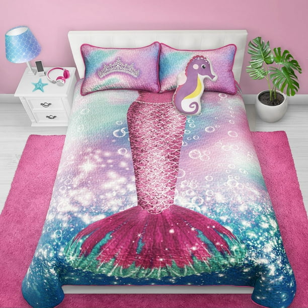 Safdie & Co. Quilt 3PC Set DQ Mermaid - Walmart.ca