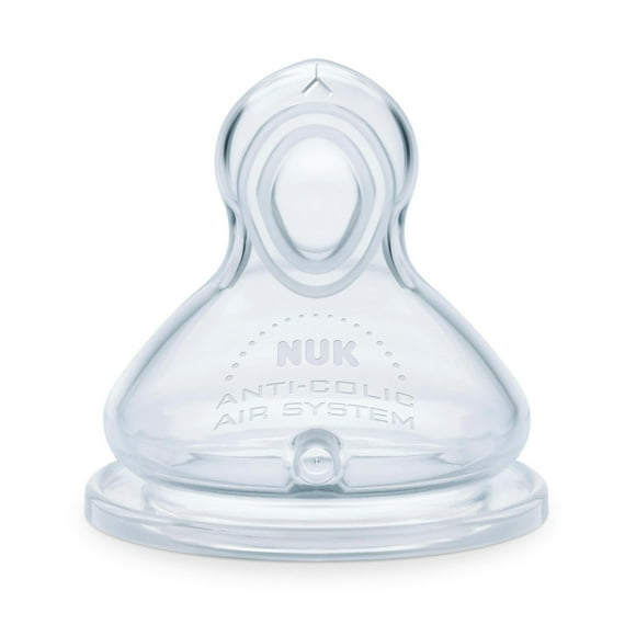 NUK Smooth Flow Anti-Colic Nipples, Size 2 (6+ Months), 2 Pack