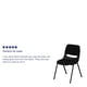 Chaise coquille noire, empilable et ergonomique de la série HERCULES, pour supporter jusqu'à 880 lb avec siège et dossier rembourrés – image 4 sur 9