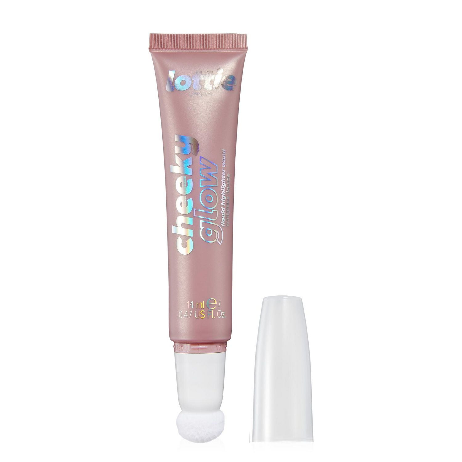 Lottie London - Cheeky Glow - Liquid Highlighter Wand Brusher - 100% Vegan (14ml)