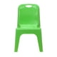 Chaise d’école empilable en plastique vert avec poignée de transport et siège de 11 po de hauteur – image 4 sur 4