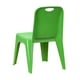 Chaise d’école empilable en plastique vert avec poignée de transport et siège de 11 po de hauteur – image 2 sur 4