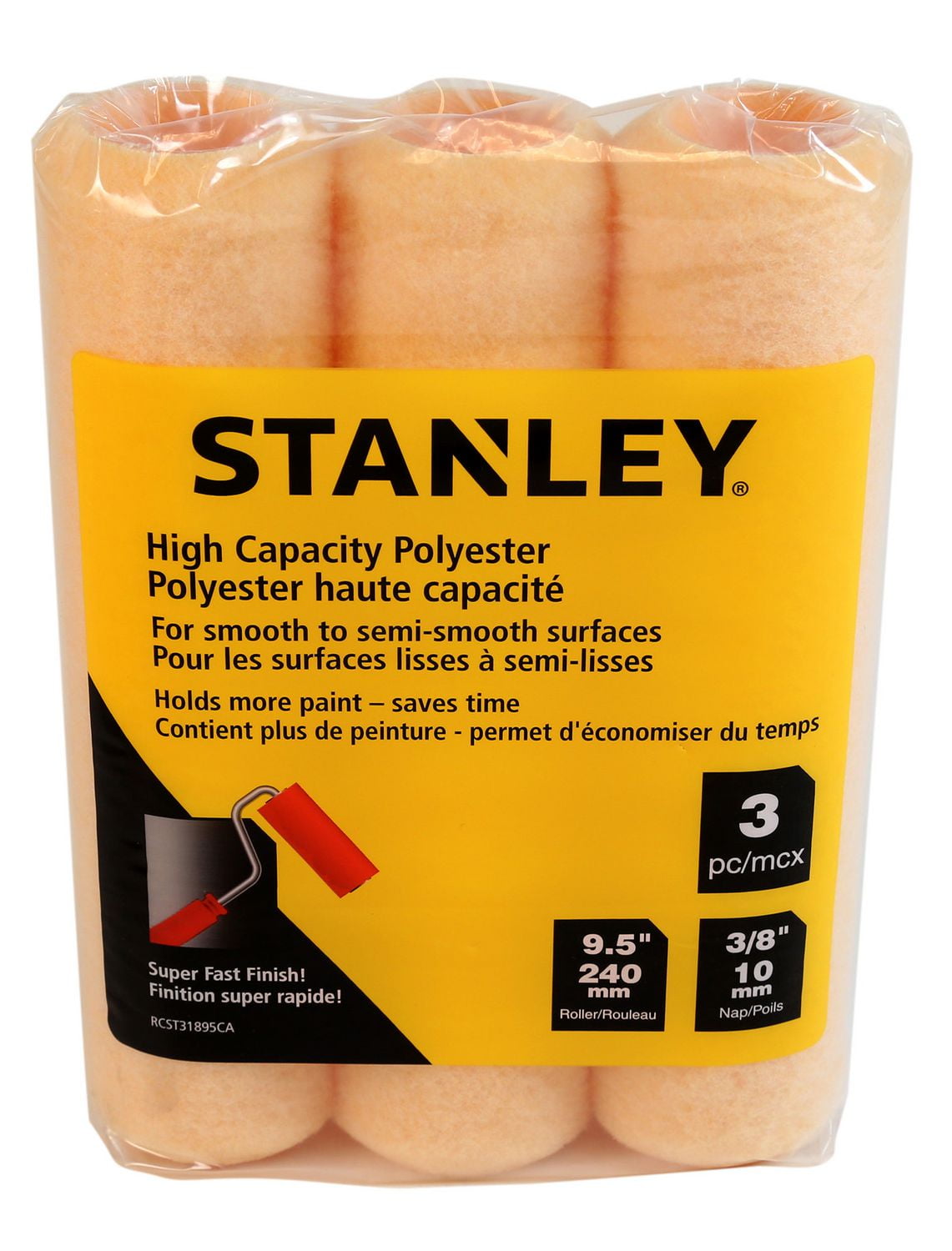 90295 Lot De 3 Rouleaux De Peinture Très épais De 12 Cm De