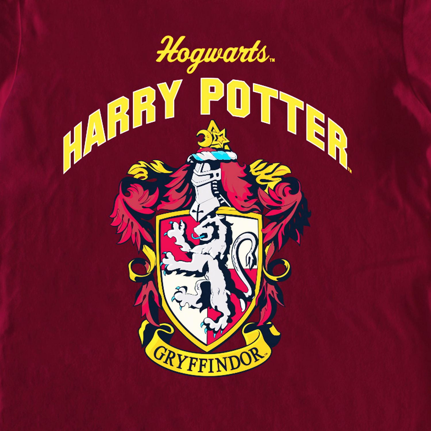 Dames Harry Potter Gryffondor Crest Ras Du Cou À Manches Courtes