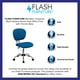 Chaise de travail pivotante rembourrée en maille turquoise à dossier mi-hauteur avec base chromée – image 4 sur 9