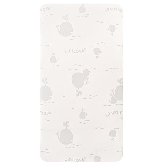 KidiLove confort 5 "  bébé et Enfant En Bas Âge lit matelas en mousse avec couverture en coton biologique en blanc