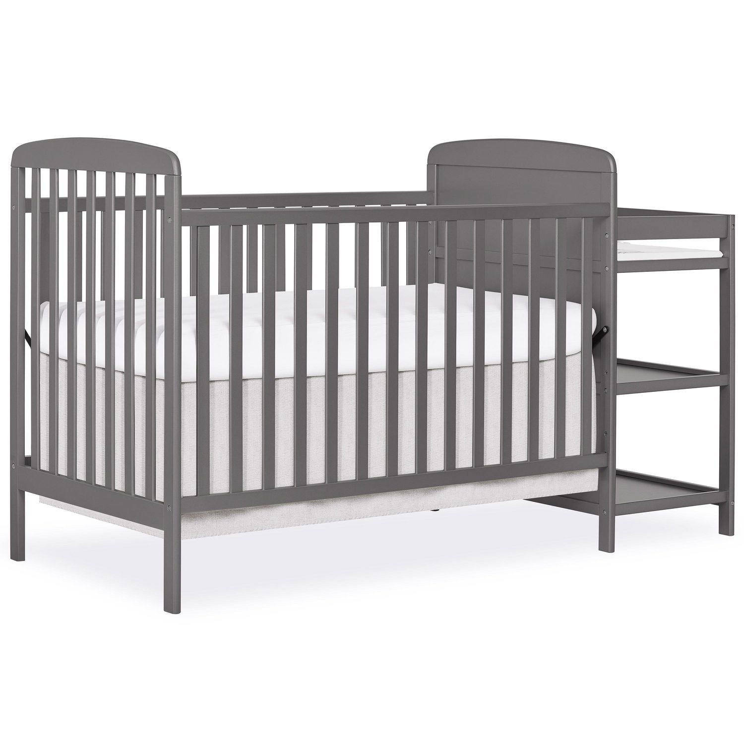 Gray crib and changing table online