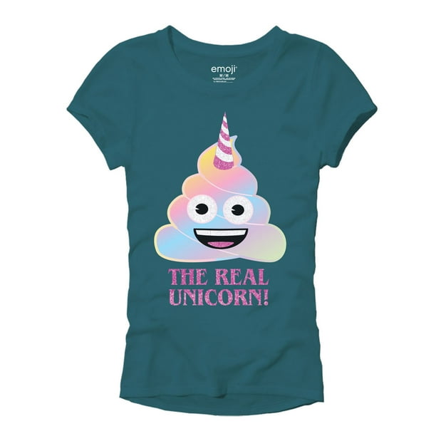 T-shirt à manches courtes Emoji Real Unicorn pour fille