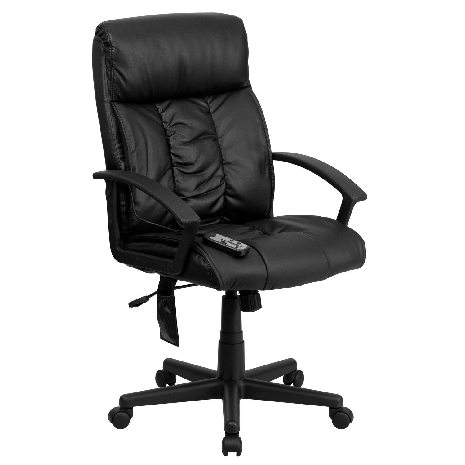 High Back Ergonomic Massaging Black Leather Executive Swivel Office