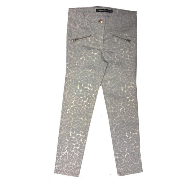 George Girls' Zip Pocket Leopard Skinny Jeans
