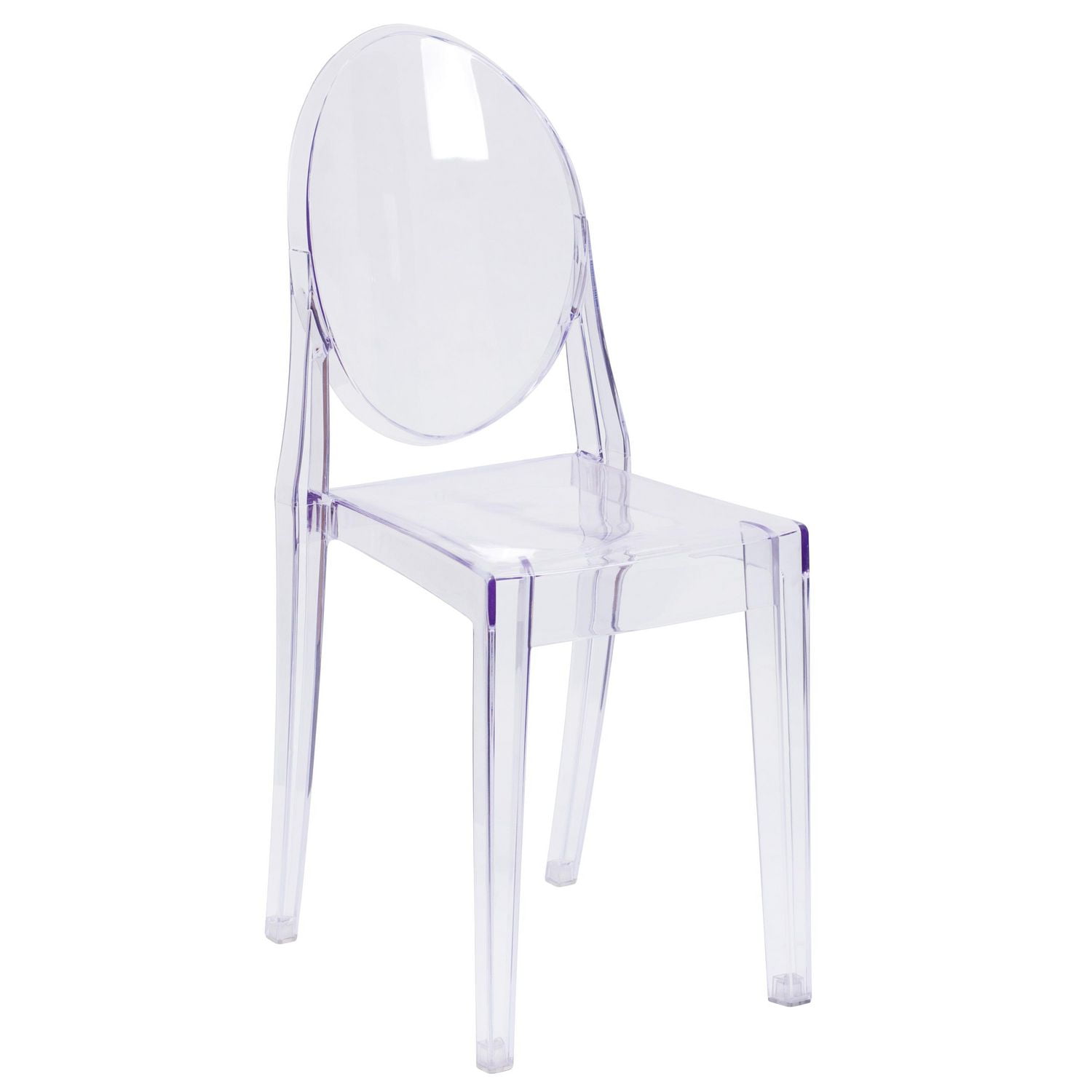 Transparent side clearance chair