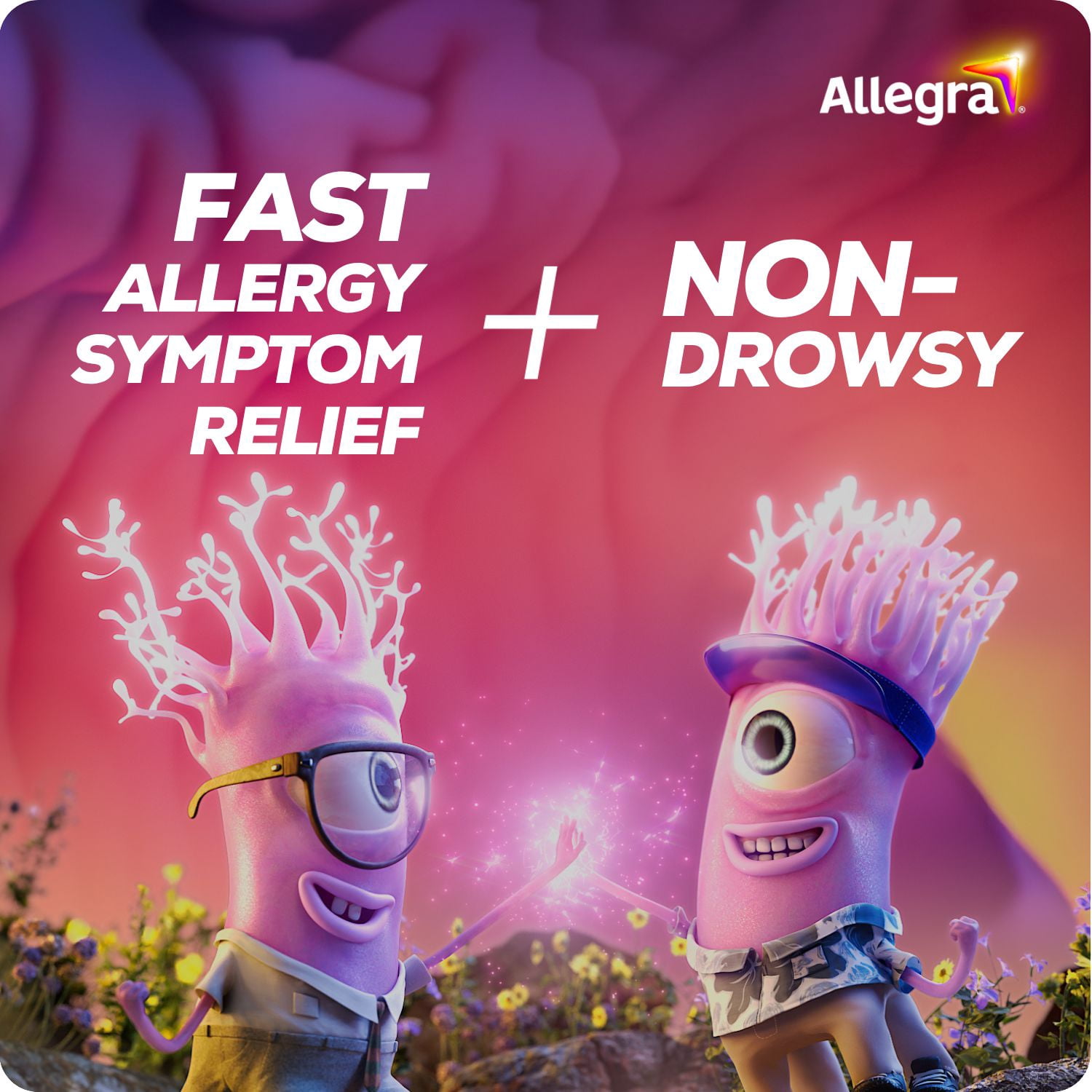 Allegra 24 heures, médicament contre les allergies, sans somnolence, rapide et efficace, soulage les éternuements, les larmoiements et les picotements de la gorge, chlorhydrate de fexofénadine 120 mg, 30 comprimés