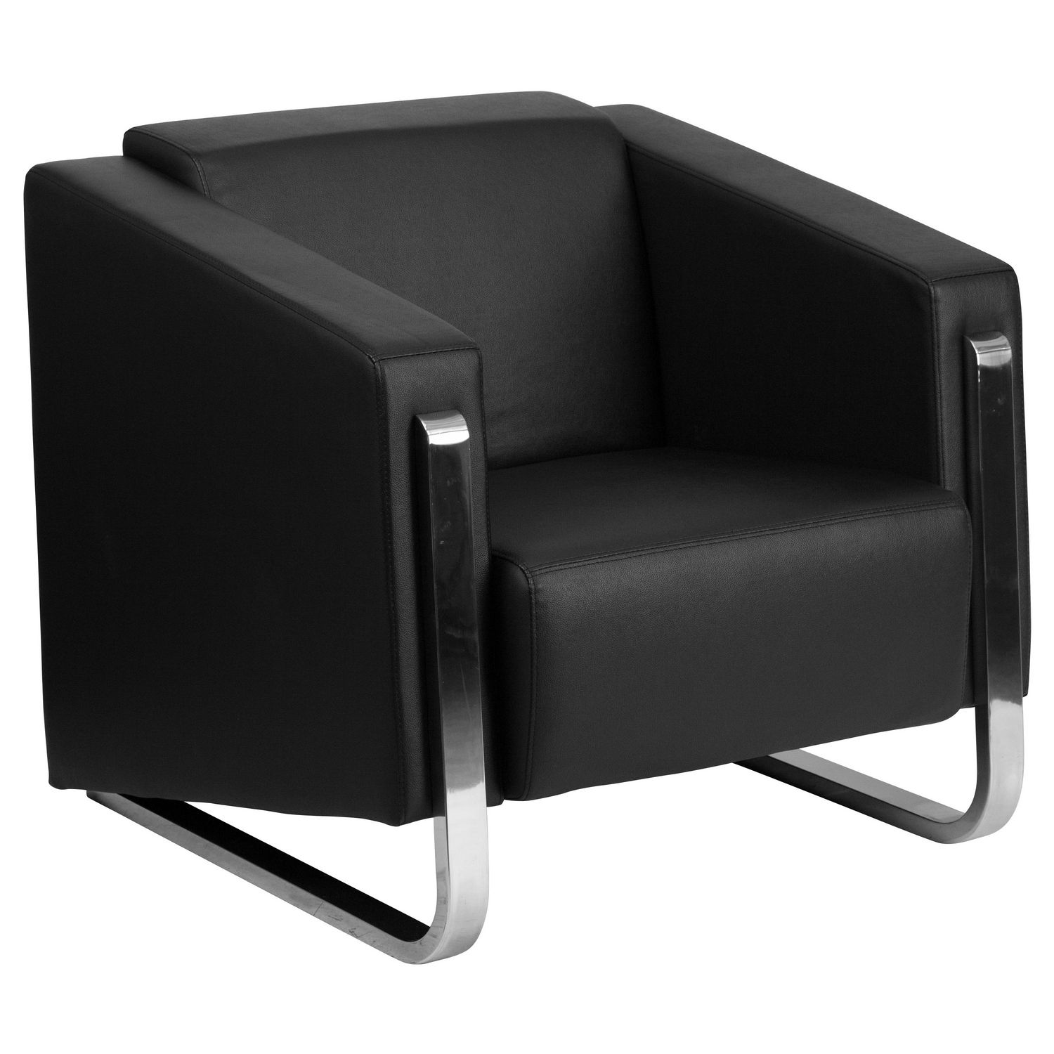 Black Leather Chair, Modern Black Leather Chair