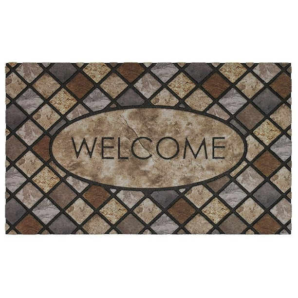 Mainstay Oval Stone Outdoor Polyester Door Mat, 18” X 30” - Walmart.ca