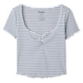 thumbnail image 1 of No Boundaries Women's Striped T-Shirt, 1 of 1
